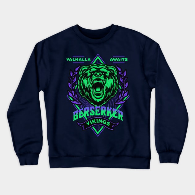 Vikings Berserker Warrior Crewneck Sweatshirt by Scar